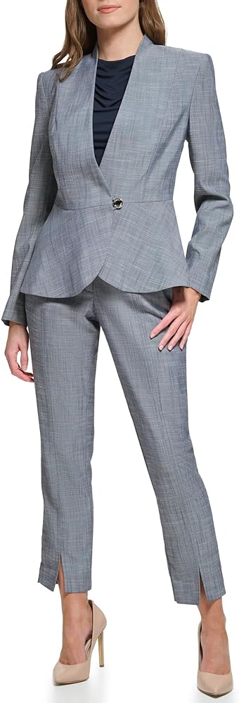 8. Tommy Hilfiger Women's Belted Double-Breasted Suit Jacket