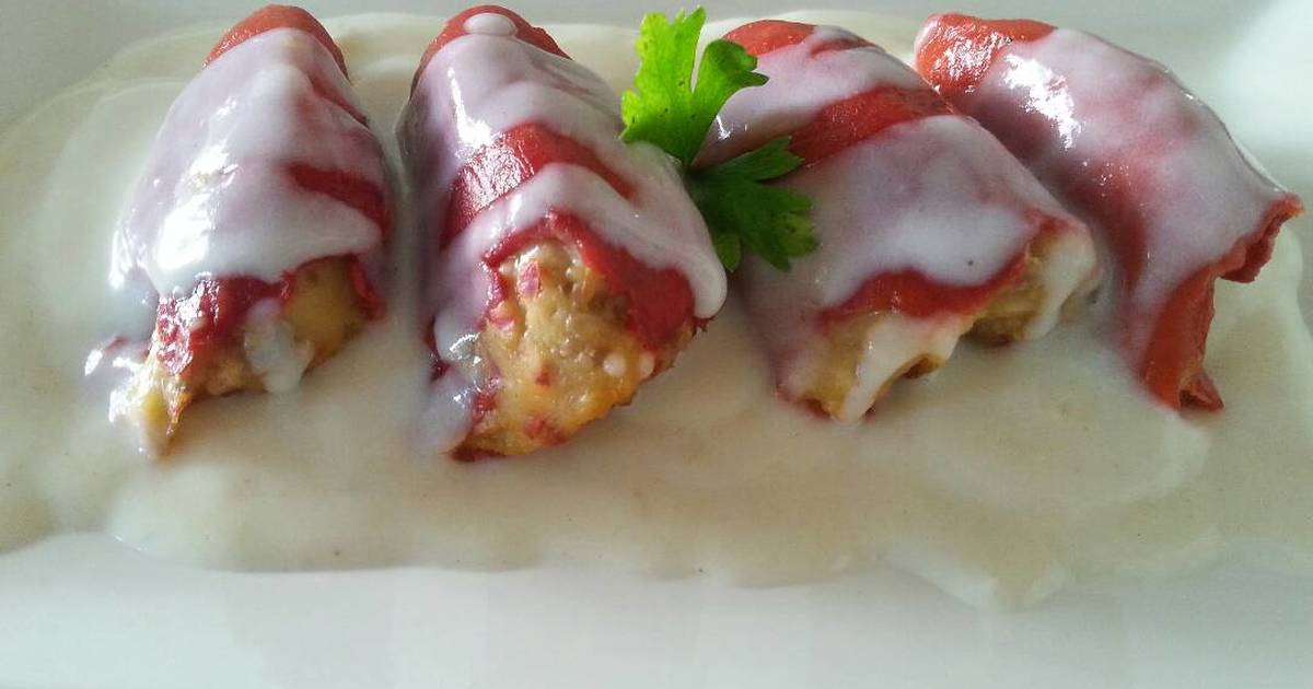 Receta de Pimientos de piquillo rellenos de bacalao con bechamel