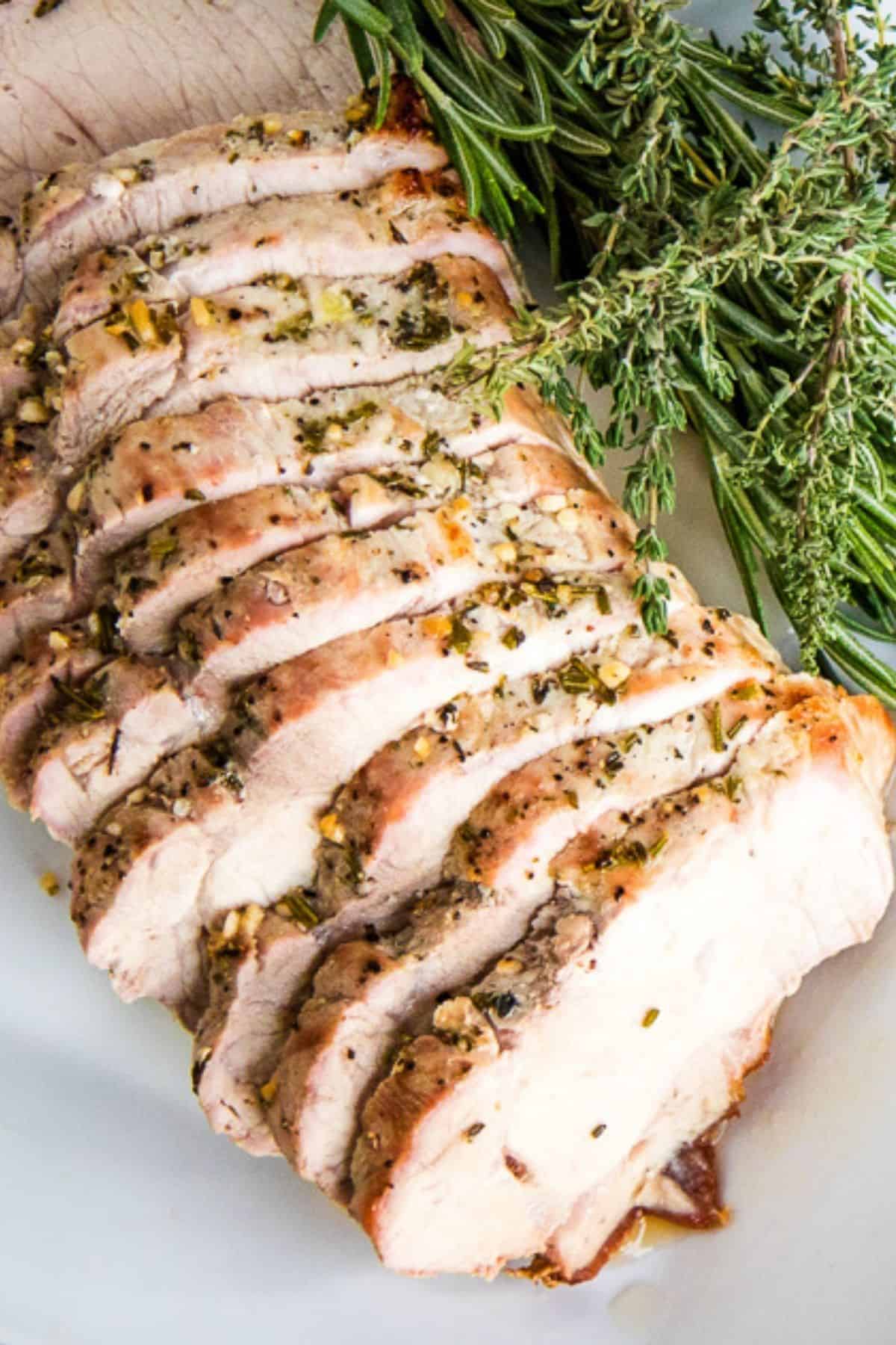 Pork Loin with Garlic and Herbs