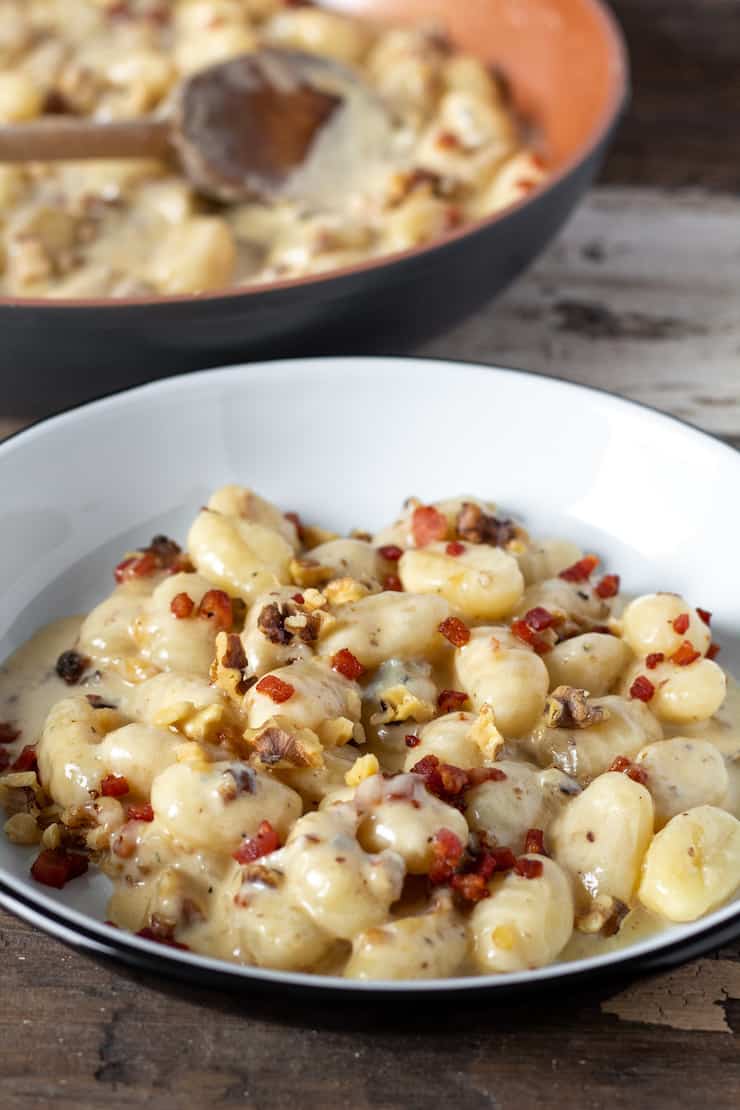 Gnocchi with Gorgonzola Cream Sauce and Walnuts