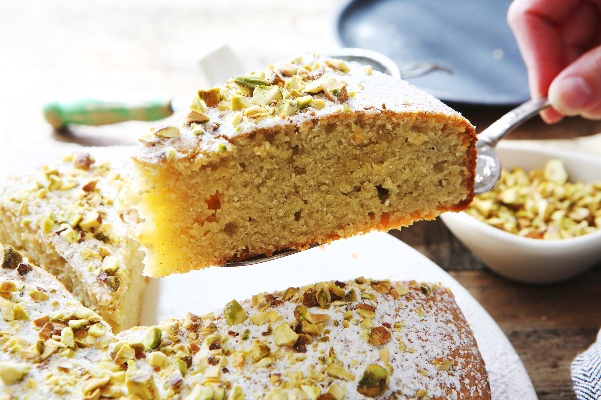 Pistachio and Almond Cake