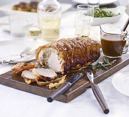 Pork Loin with Sage and Onion Stuffing