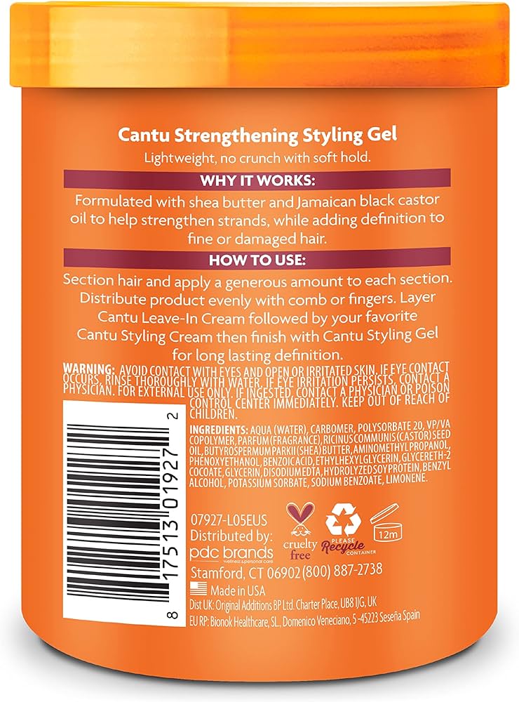 Cantu Shea Butter Maximum Hold Styling Gel