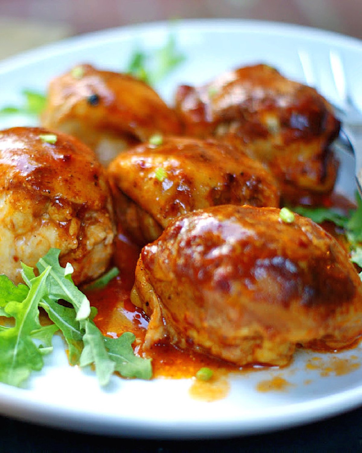 Slow Cooker Boneless Chicken Thighs with BBQ Sauce
