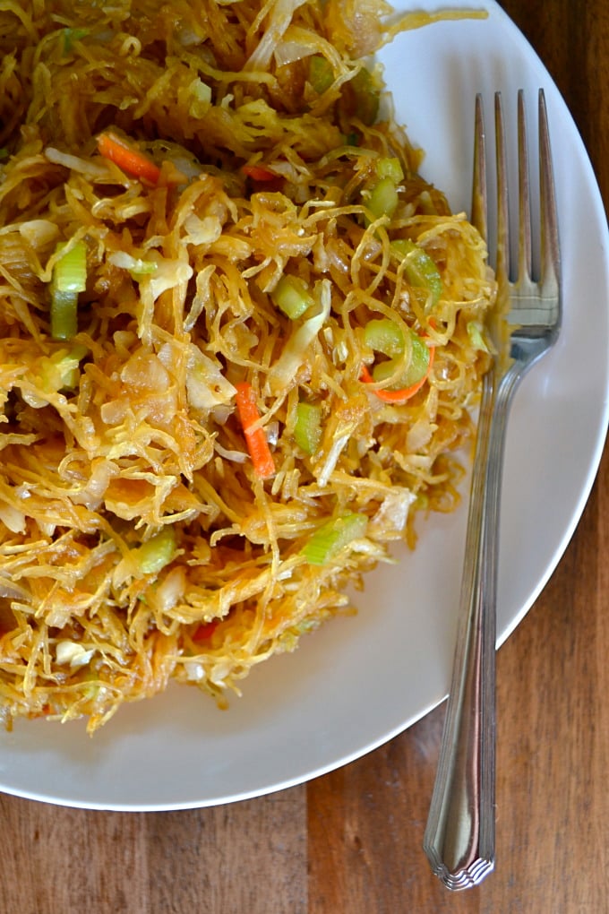 Spaghetti Squash Chow Mein