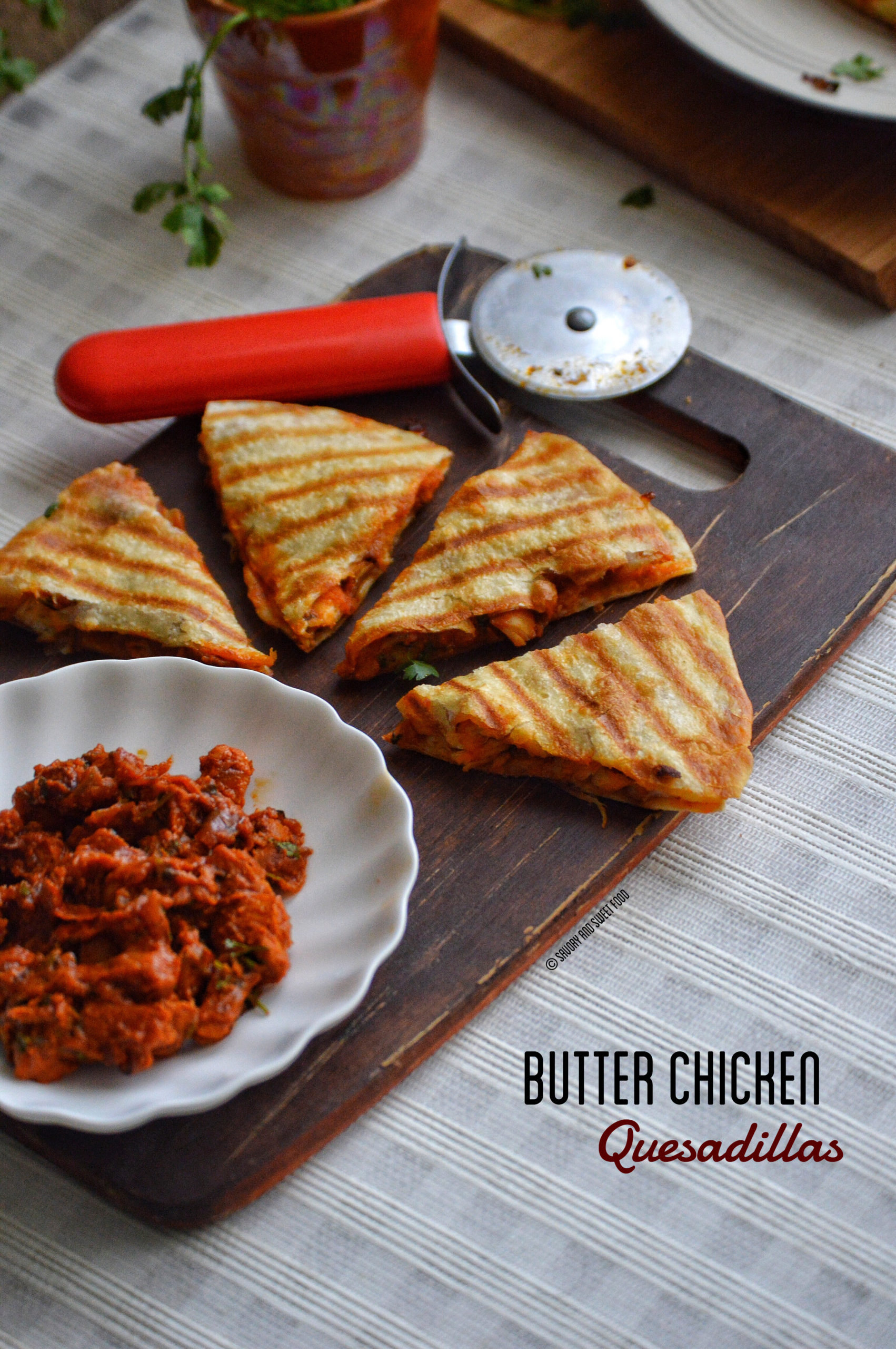 Butter Chicken Quesadilla