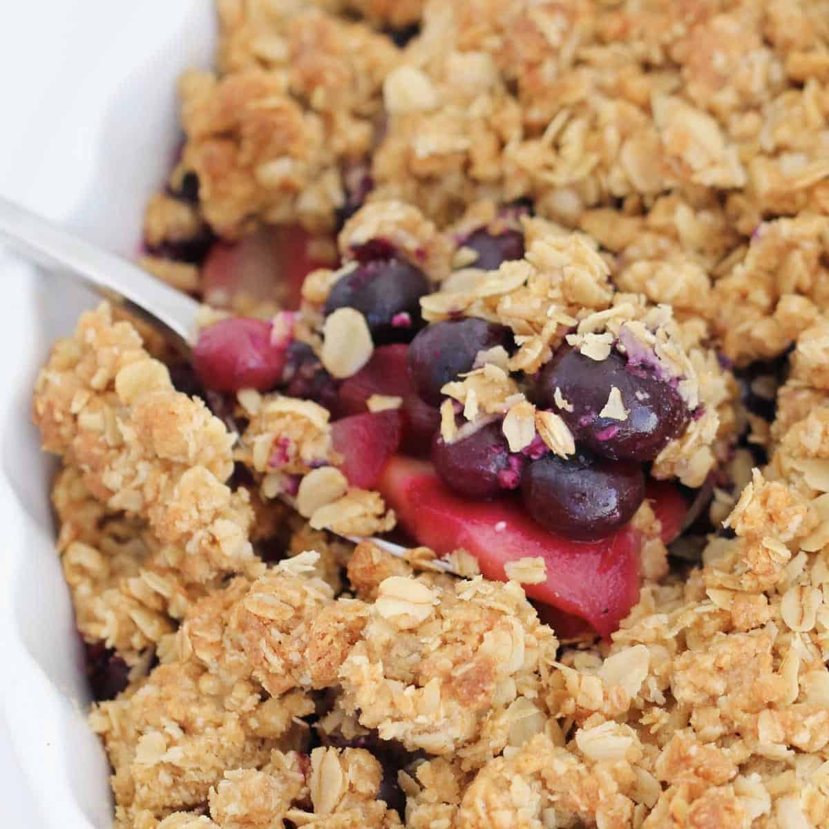 Blueberry Crumble in the Thermomix
