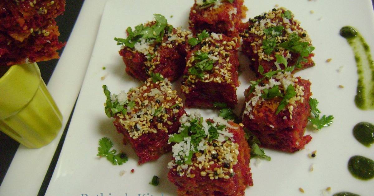 Beetroot Dhokla
