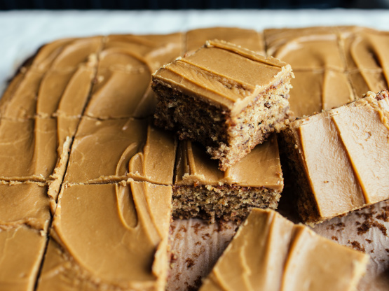 Caramel Banana Cake with Chocolate Frosting