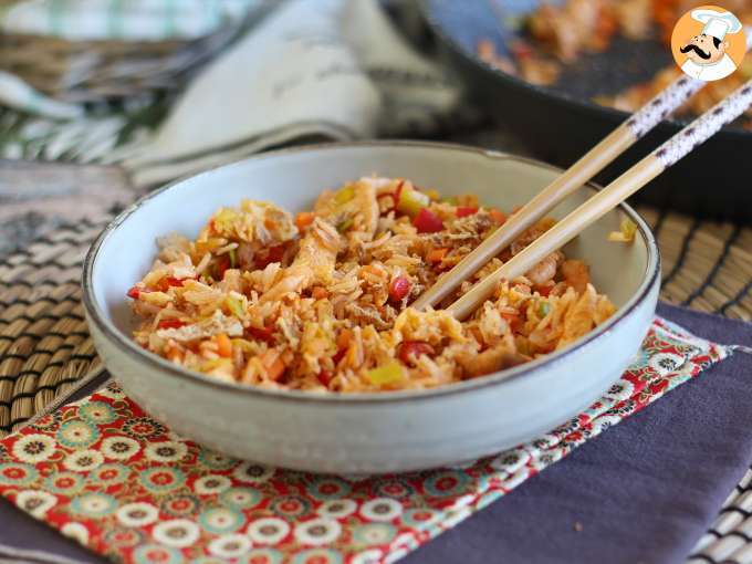 Pimientos de piquillo rellenos de bacalao al estilo oriental