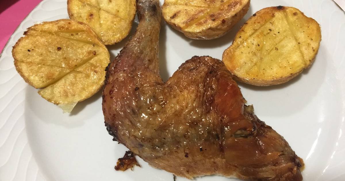 Patatas al horno con romero y hierbas provenzales