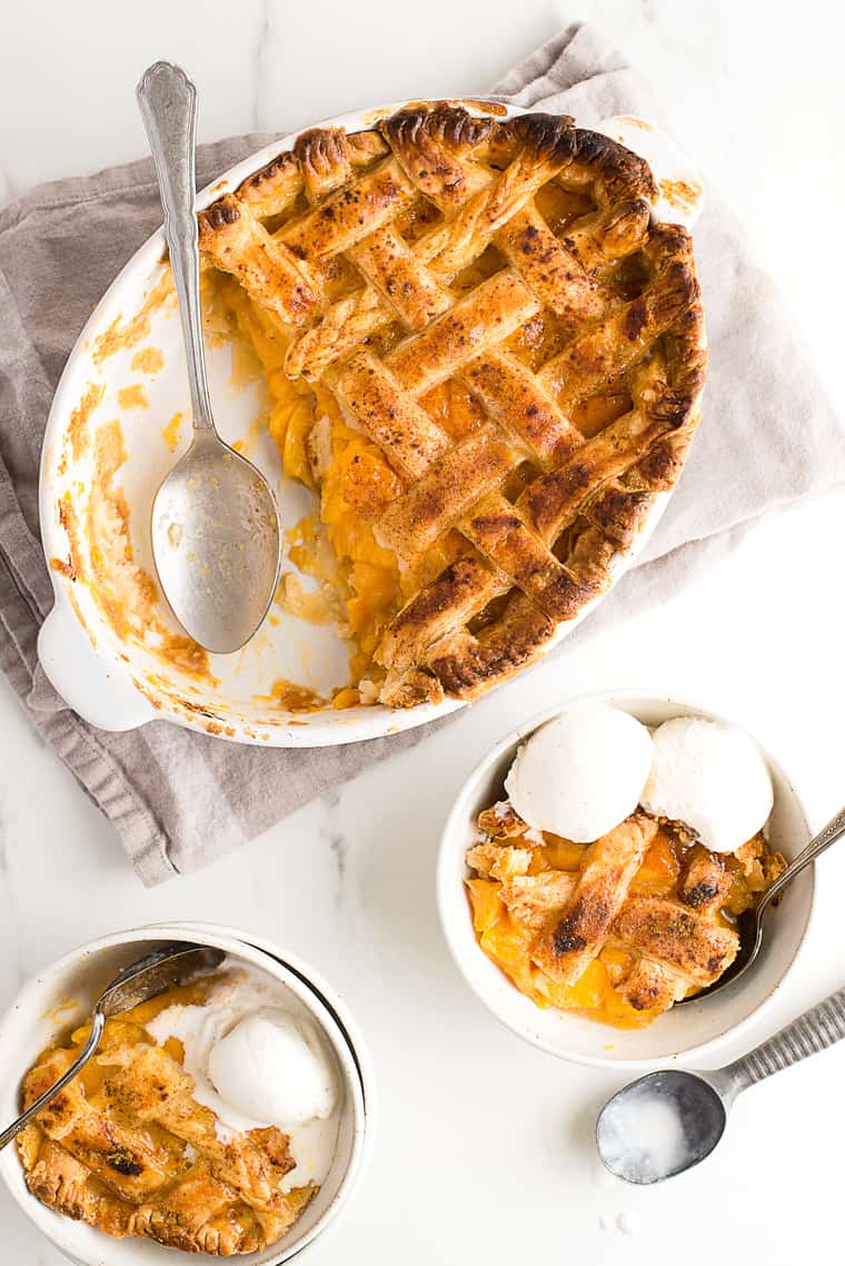 Spiced Peach Cobbler Cake Recipe