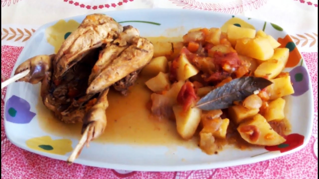 Perdiz estofada con patatas