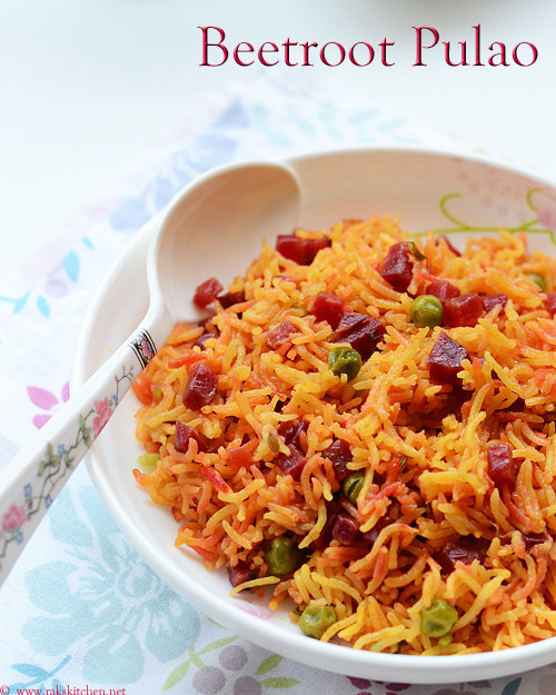 Beetroot and Coconut Biryani