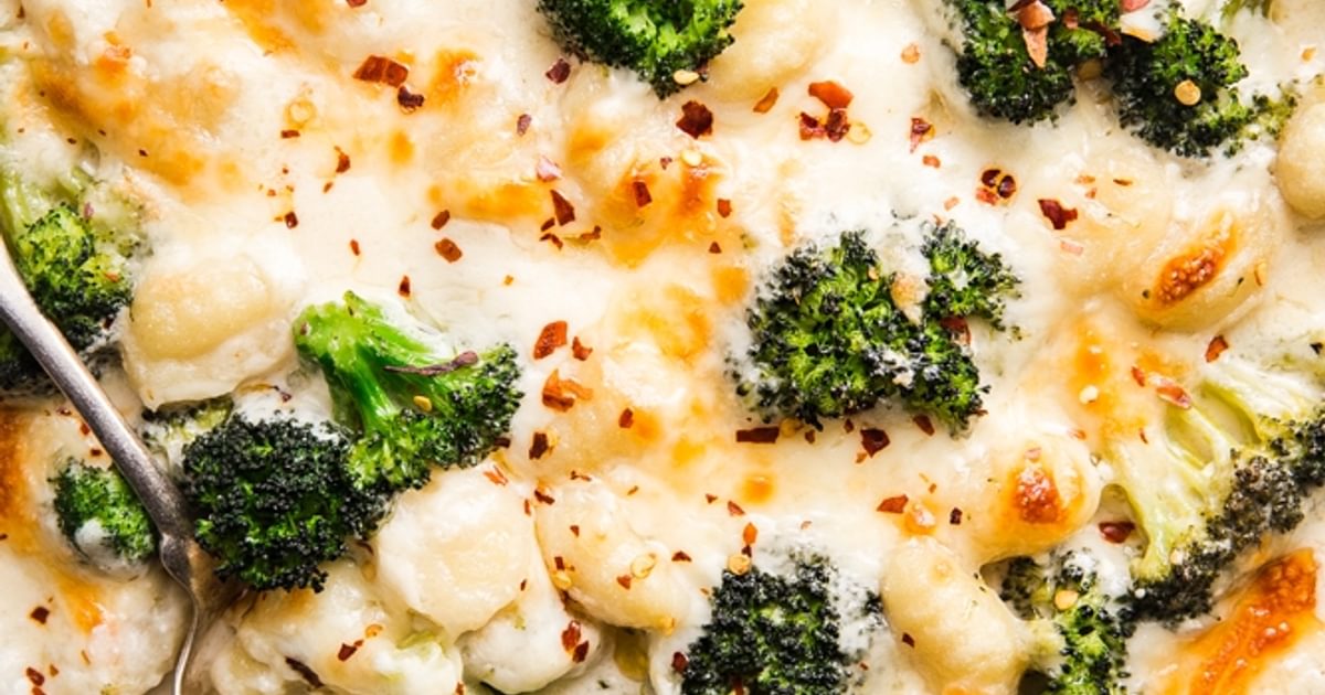 Broccoli and Cheddar Gnocchi