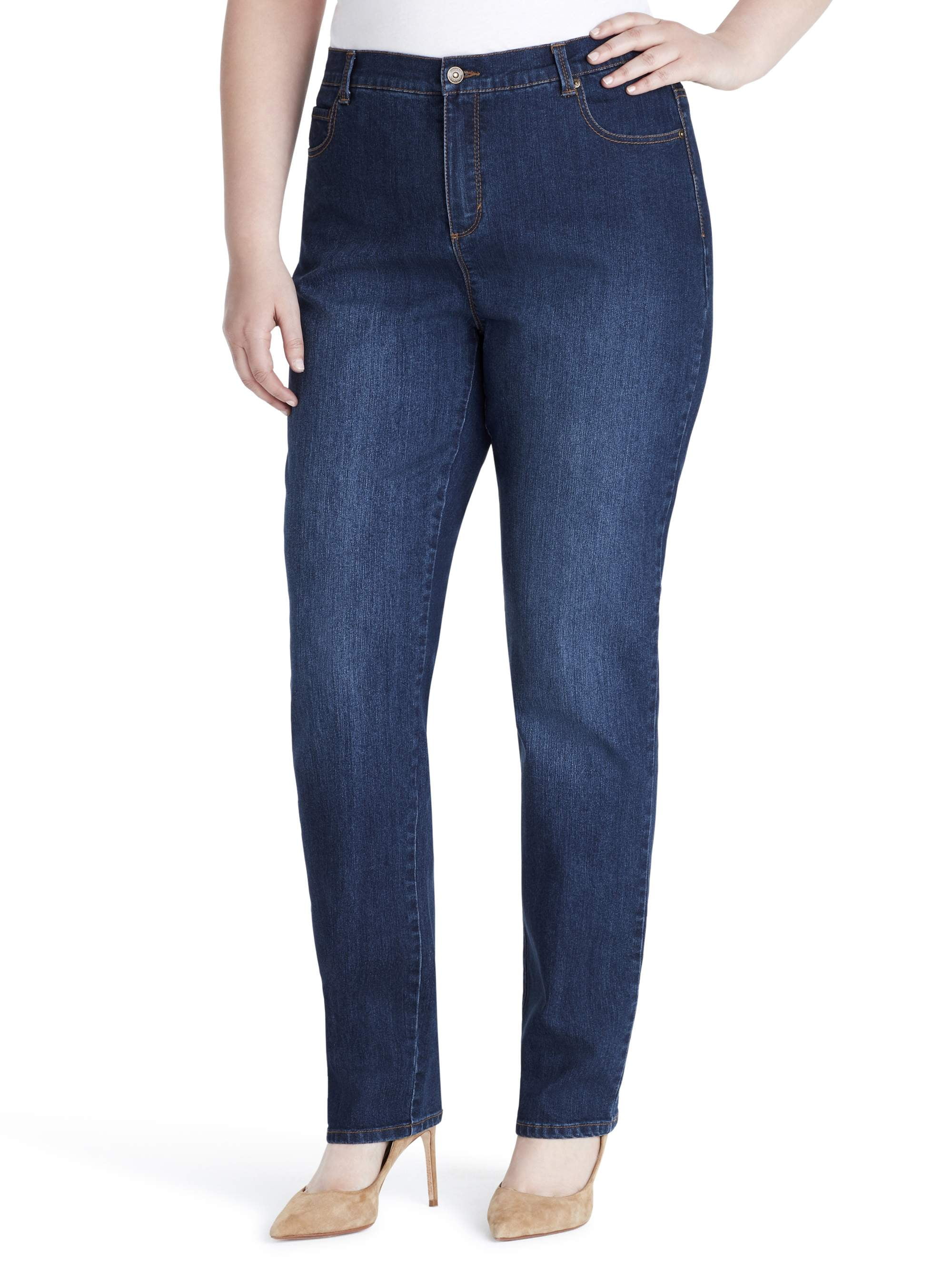 Gloria Vanderbilt Women's Plus Size Classic Amanda High Rise Straight Jean