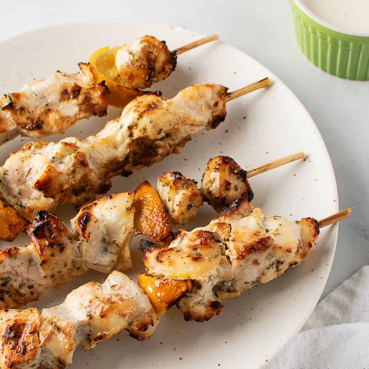 Mediterranean Air Fryer Chicken Kabobs