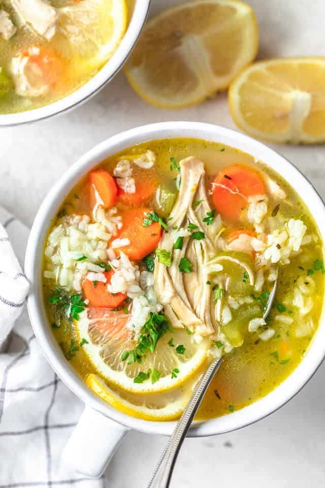 Chicken and Rice Soup with Lemon