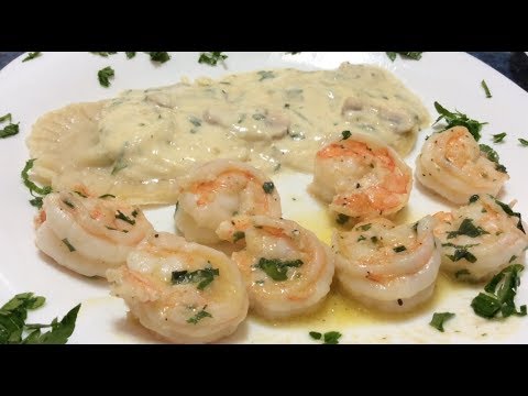 Ravioli de camarones