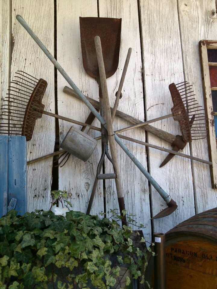 Rustic Garden Tool Wall Decor