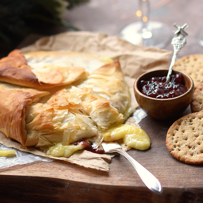Phyllo-Wrapped Brie
