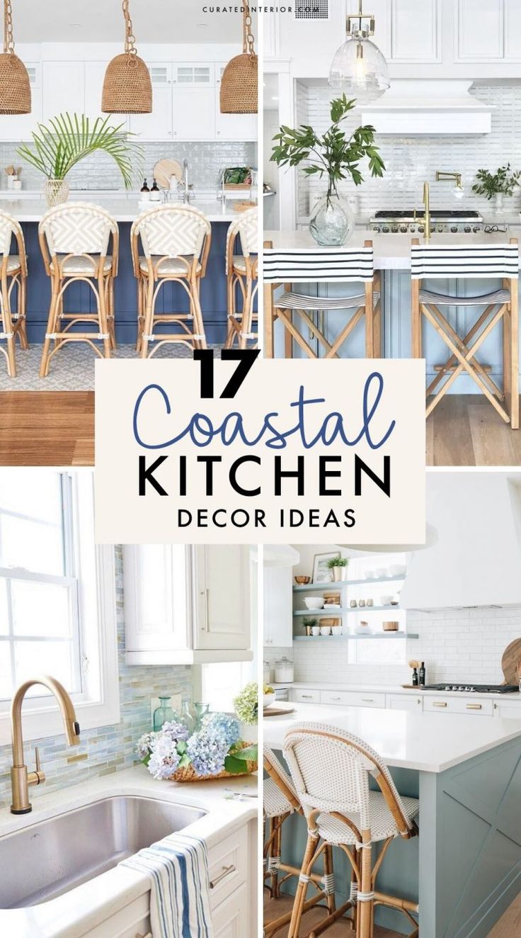 Coastal Gray Kitchen with Seashell Decor