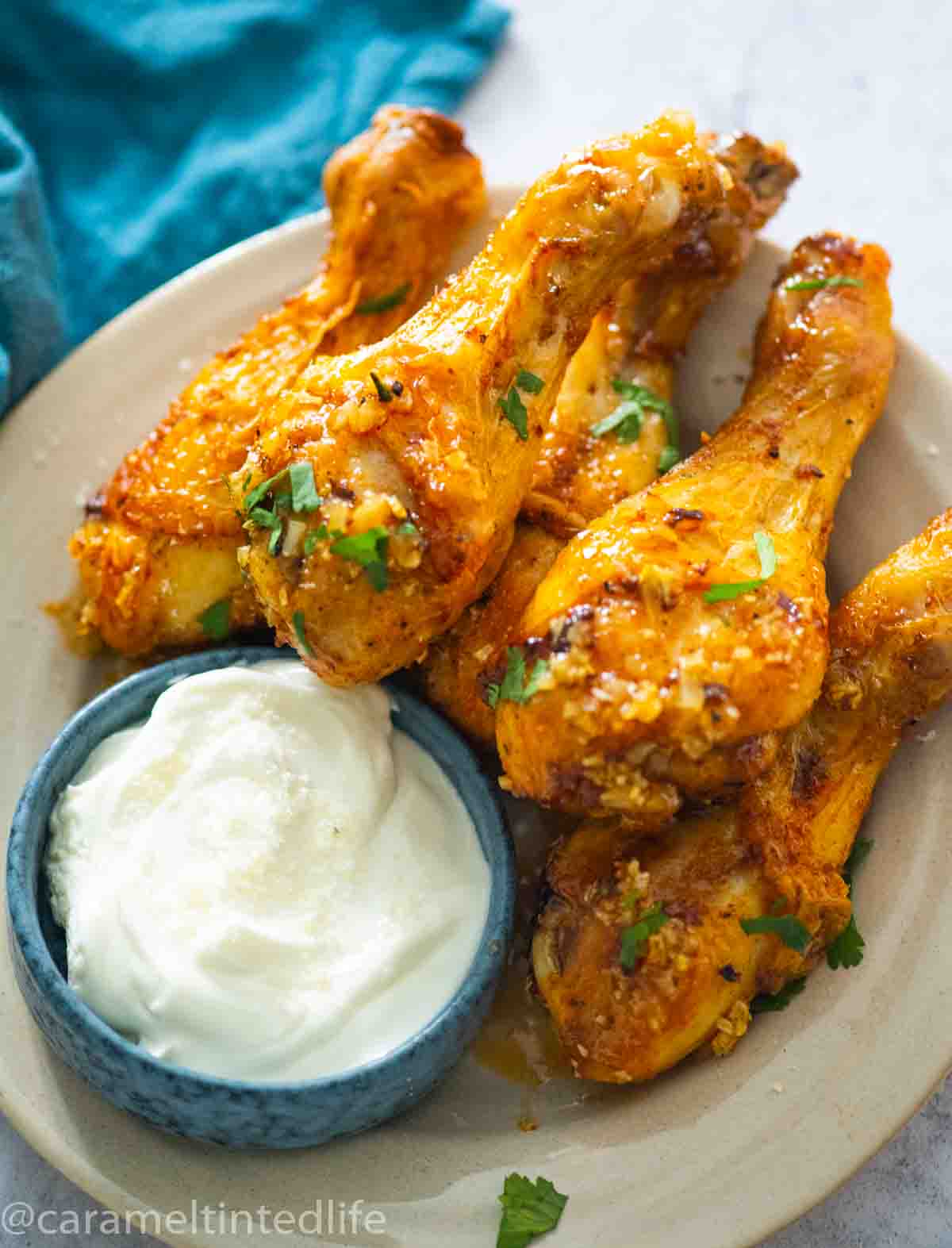Honey Garlic Air Fryer Chicken Drumsticks