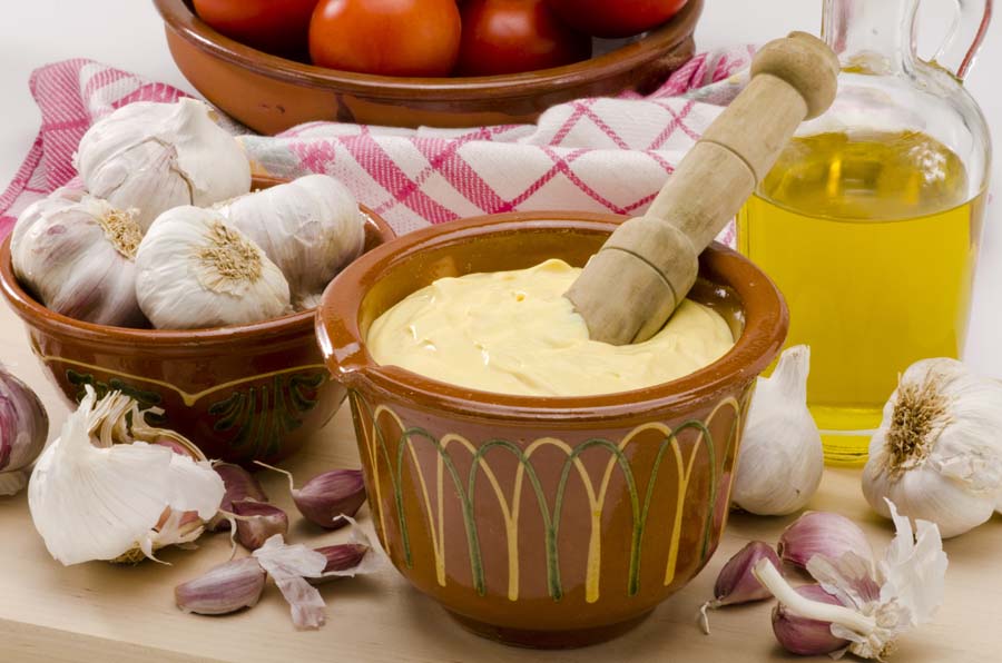 Salsa alioli con mostaza