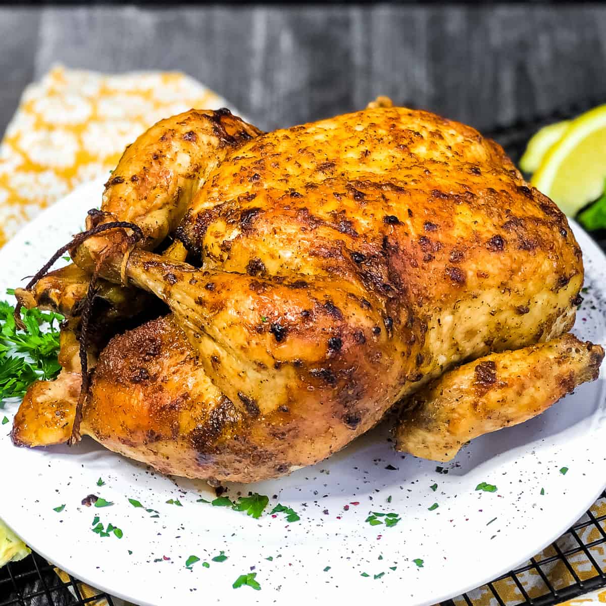 Lemon Herb Air Fryer Whole Chicken