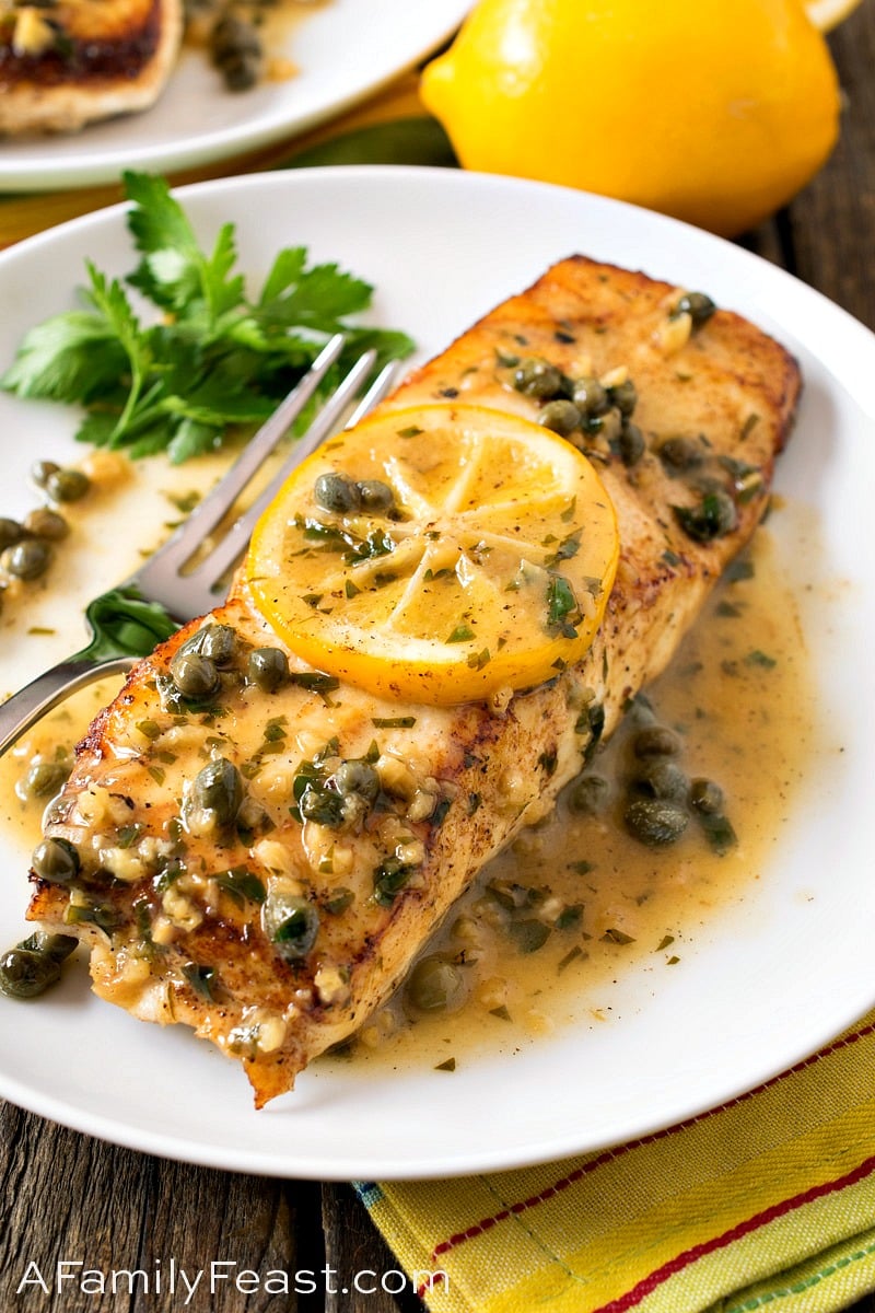 Halibut with Lemon and Capers