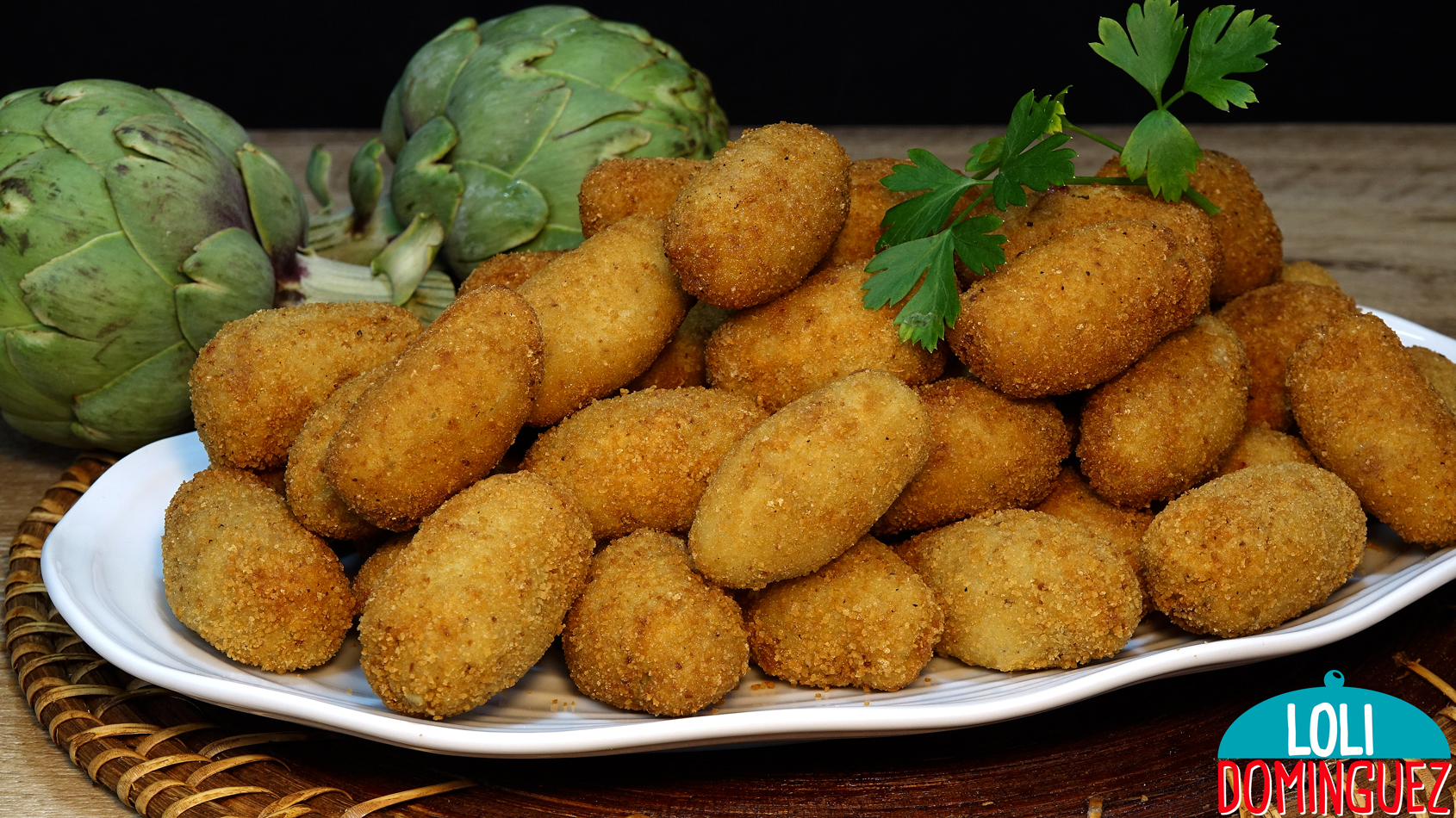 Alcachofas con jamón en croquetas