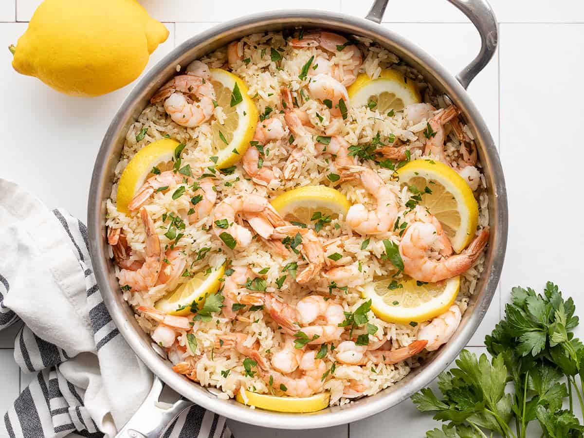 Lemon Rice with Shrimp