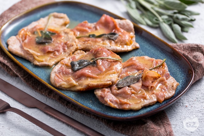 Saltimbocca a la Romana con risotto