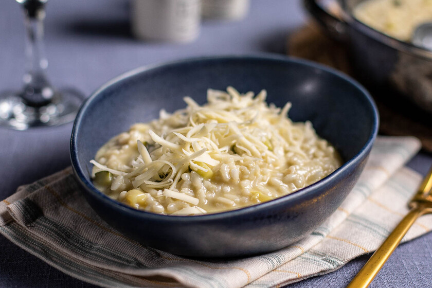 Risotto de calabacín y parmesano