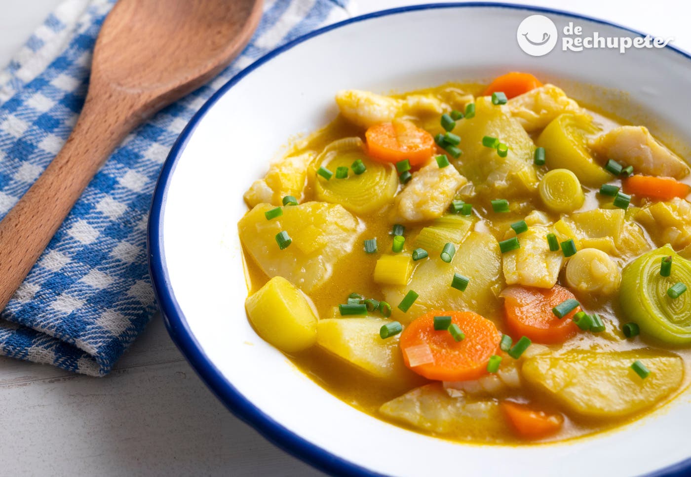 Porrusalda con bacalao desmigado