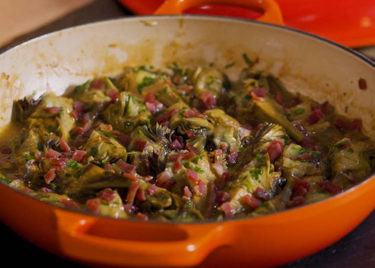Alcachofas con jamón al estilo argentino
