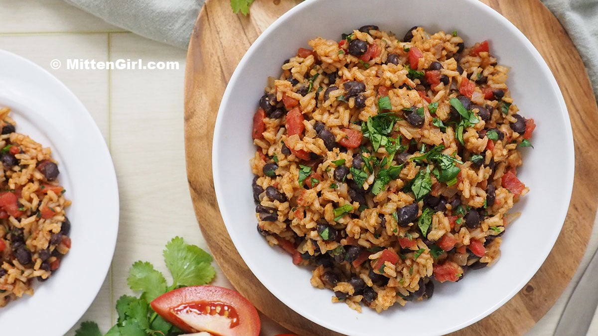 Tomato Rice with Black Beans