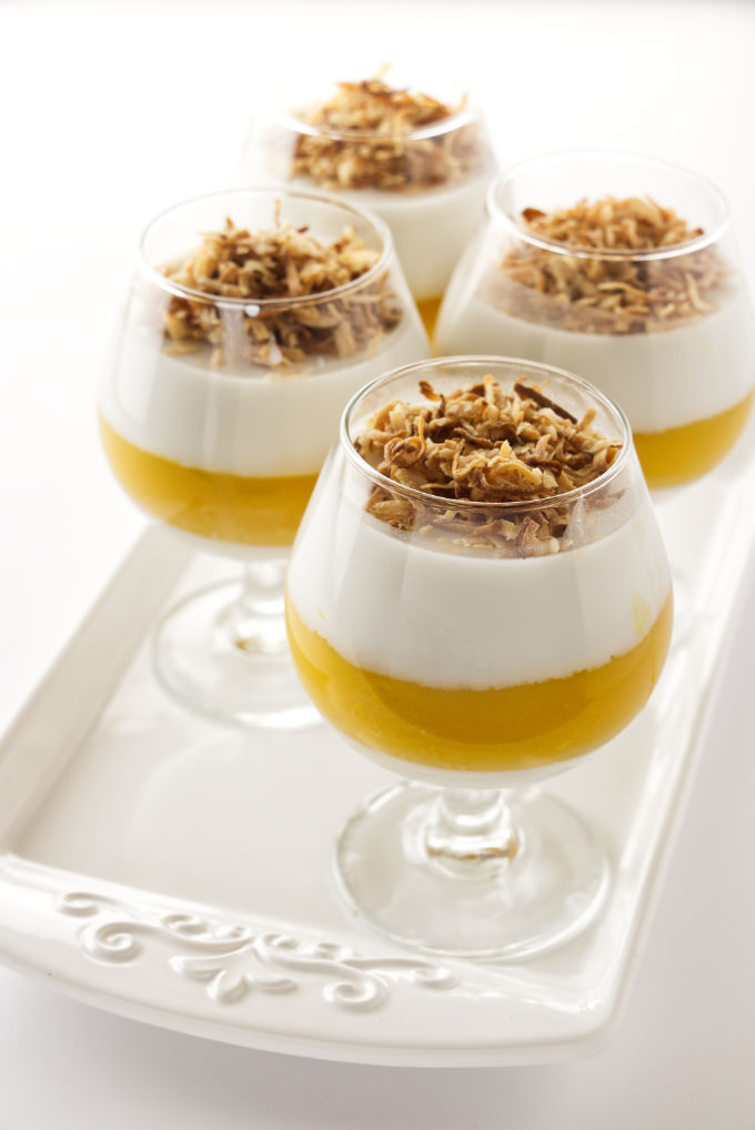 Mango and Coconut Panna Cotta