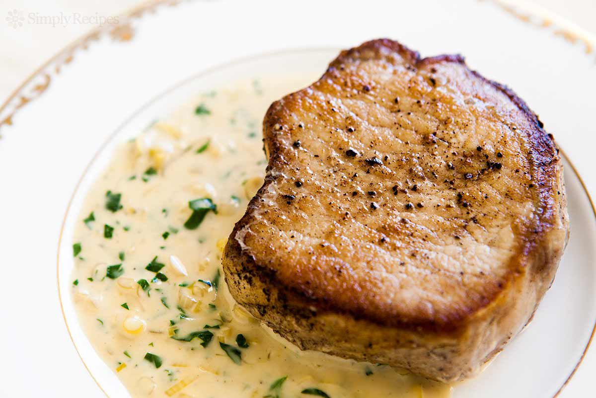 Pan-Seared Boneless Pork Chops with Mustard Cream Sauce