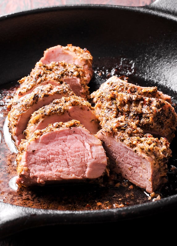 Pork Loin with Mustard and Herb Crust