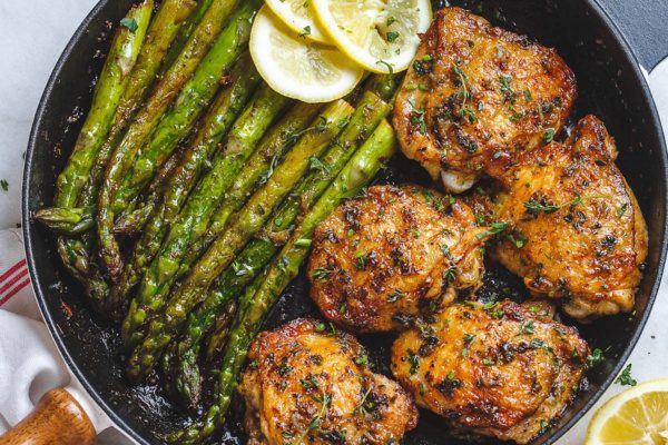 Chicken Thighs with Garlic and Herb Butter