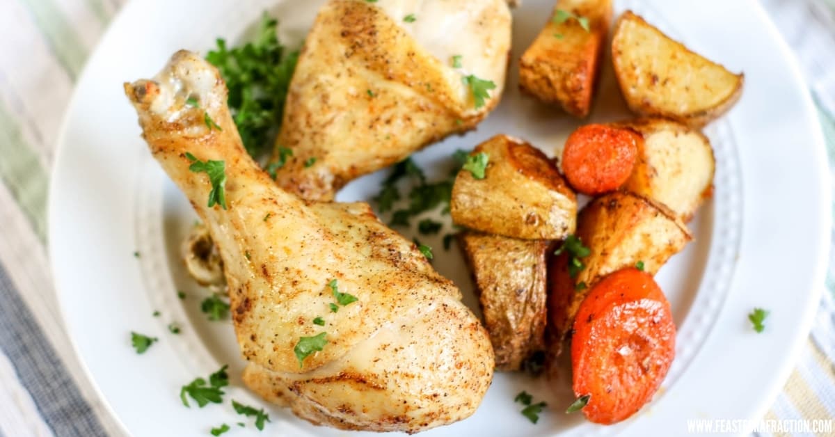 Chicken Drumstick and Vegetable Sheet Pan Dinner