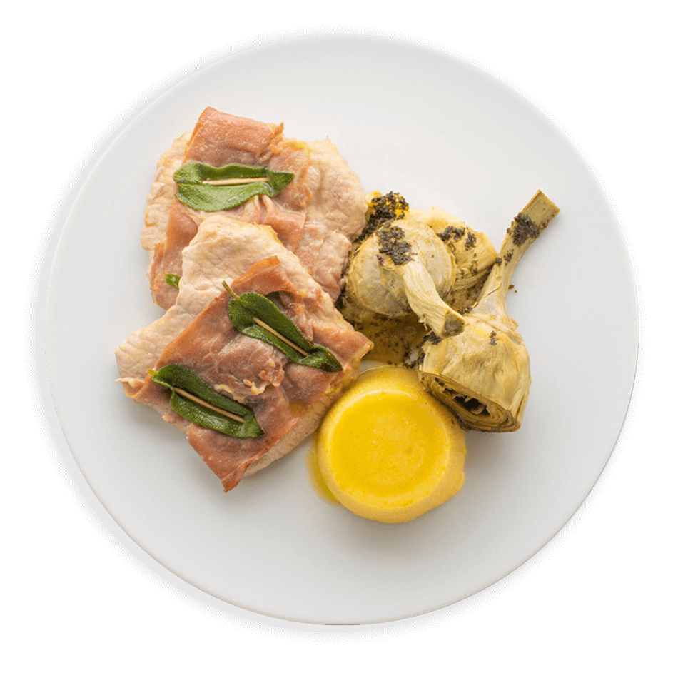 Saltimbocca alla Veneta con polenta