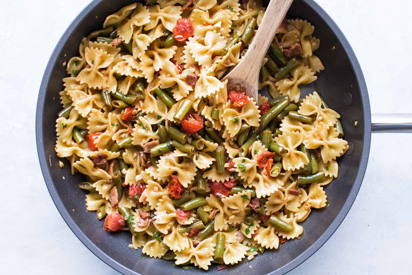 Green Bean and Bacon Pasta