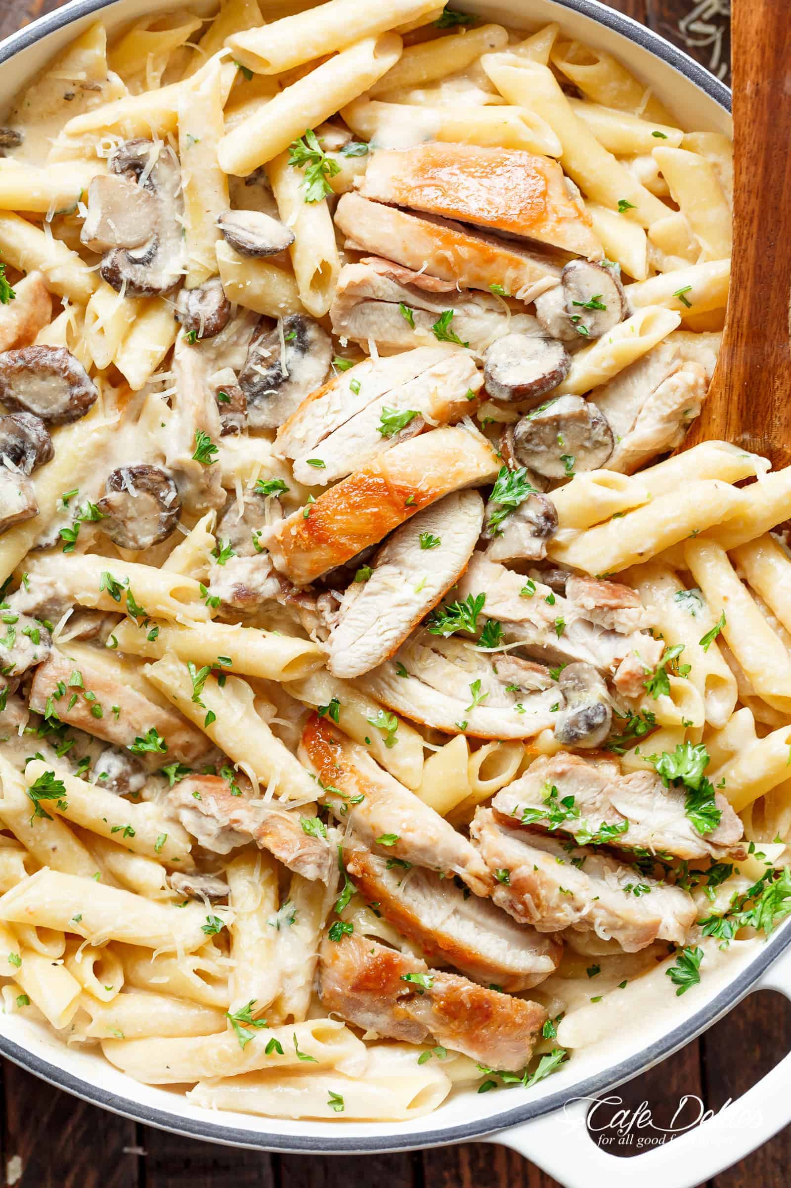 Boneless Chicken Thigh Alfredo