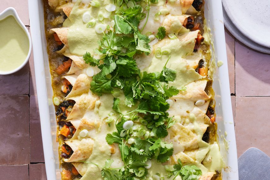 Sweet Potato and Kale Enchiladas