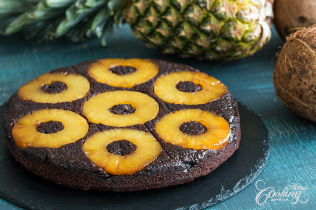 Chocolate Pineapple Upside-Down Cake