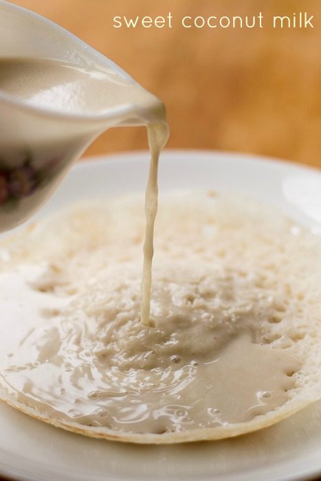 Appam with Sweet Coconut Milk