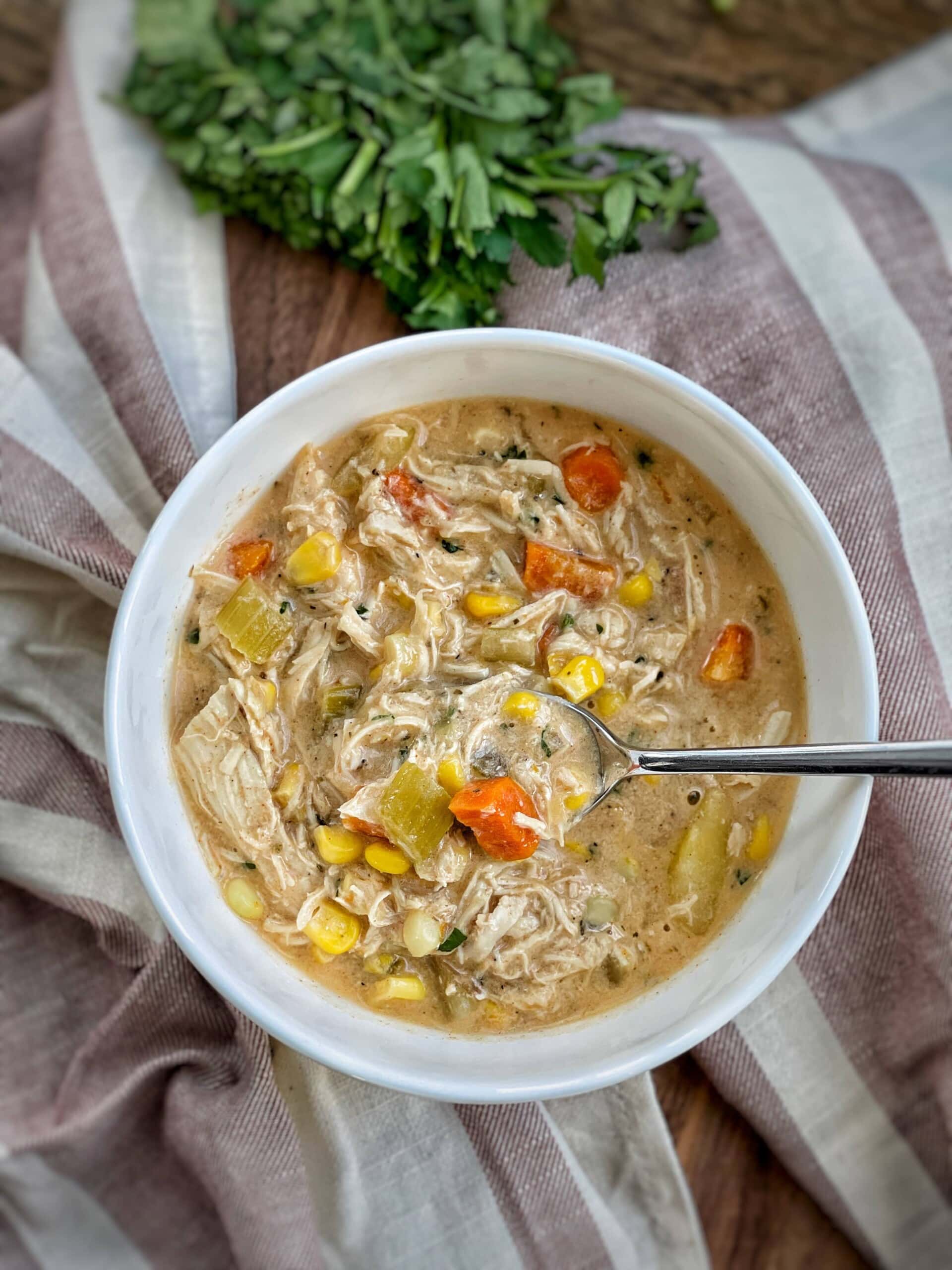 Crockpot Chicken and Sweet Corn Soup