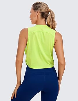 8. CRZ YOGA Women's Pima Cotton Workout Tank Tops